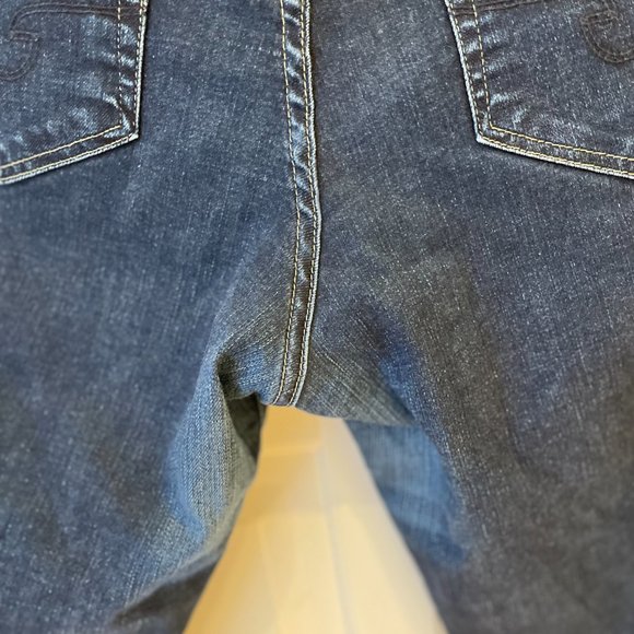 👖 GUC AG Adriano Goldschmied The Jessie Curvy Boot Cut Bootcut 32R Dark Wash Y2K - Picture 14 of 16